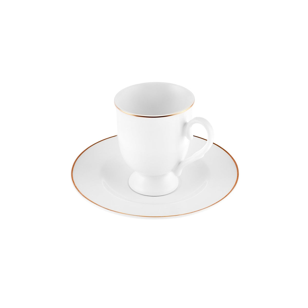 Karaca Alin 6-Piece Coffee Cup Set with Saucers 85 ml, 153.03.05.0235