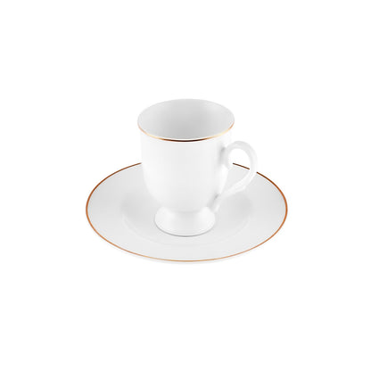 Karaca Alin 6-Piece Coffee Cup Set with Saucers 85 ml, 153.03.05.0235