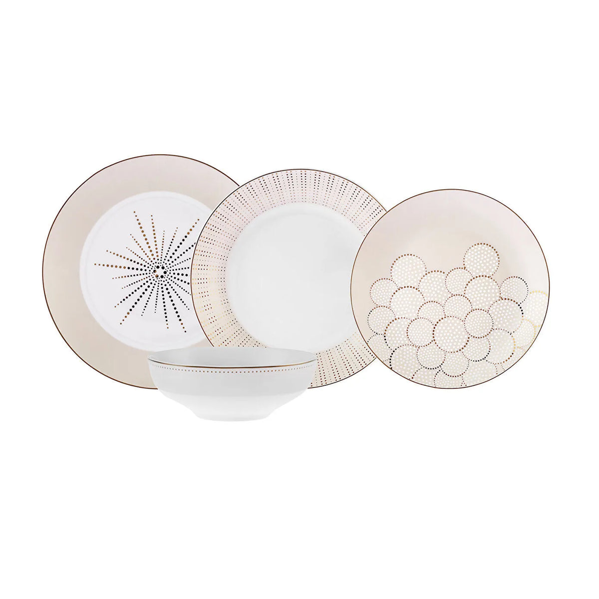 Karaca Antares Porcelain 24-Piece Dinner Set for 6 People, 153.09.01.0583