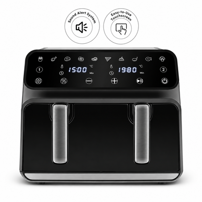 Karaca Multifry XXXL 9L Air Fryer with Divider & Viewing Window, 8683650121732