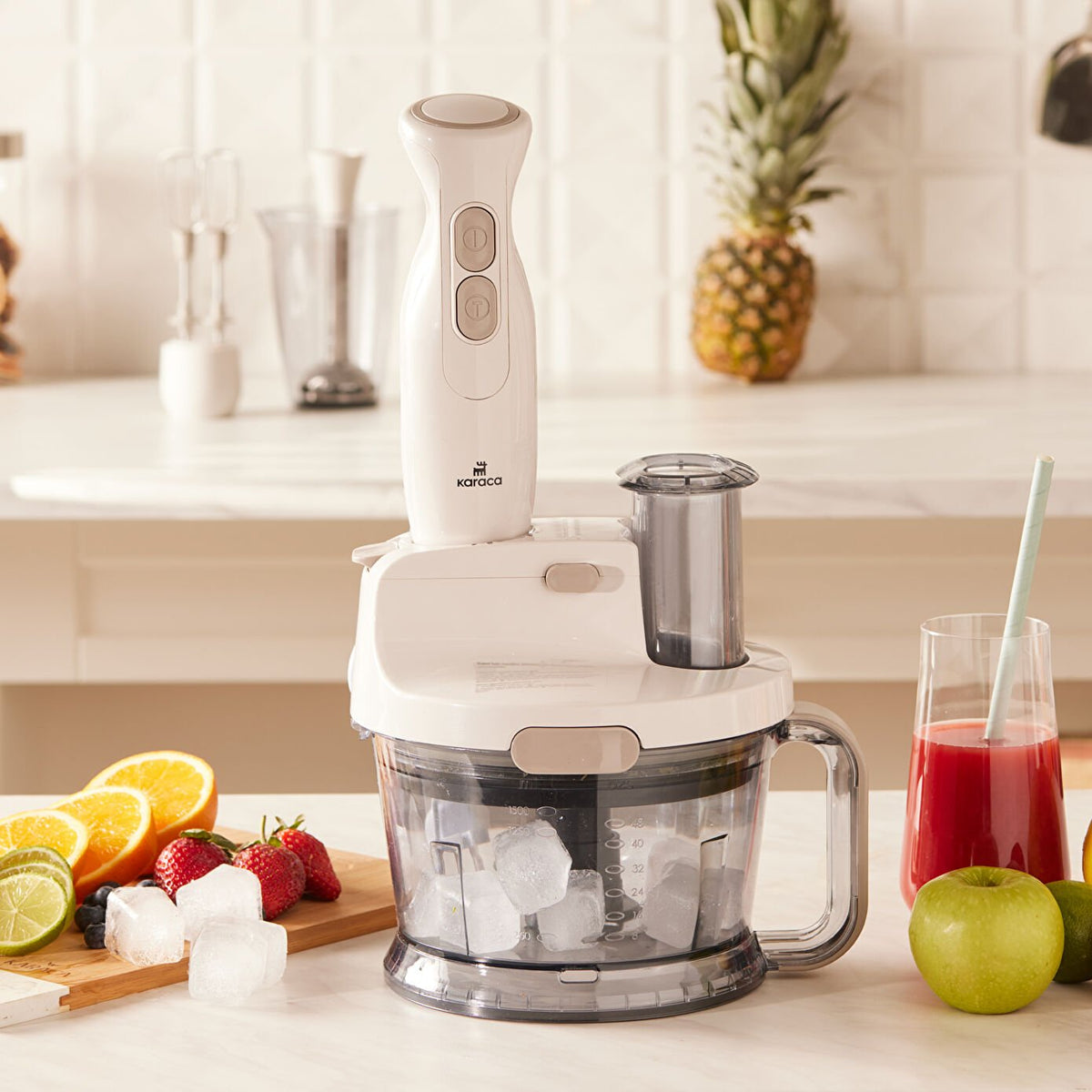 Karaca Pro-Multimax Food Processor 2000 W, 1.5L Capacity - Iconic Beige, 153.09.01.0708