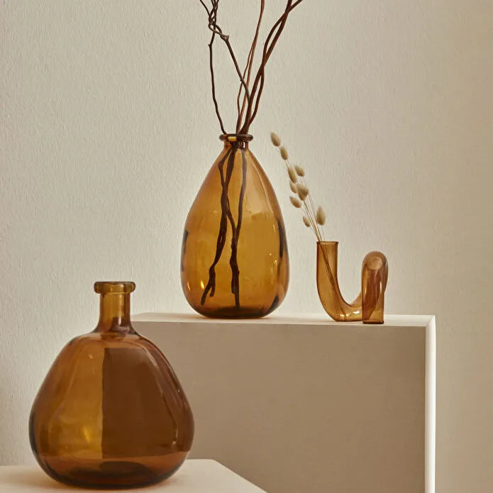 Karaca Home Loop Glass Decorative Object 13 cm - Bronze Finish, 153.09.01.3170
