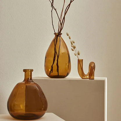 Karaca Home Loop Glass Decorative Object 13 cm - Bronze Finish, 153.09.01.3170