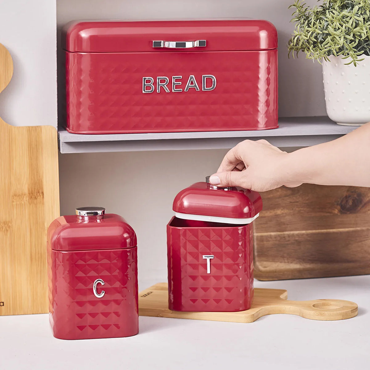 Karaca Diamond Bread Box Storage Container Set