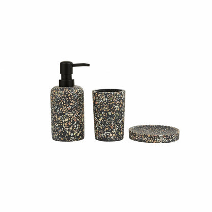 Karaca Home Elera 3-Piece Bathroom Accessory Set - Black, 153.09.01.5203