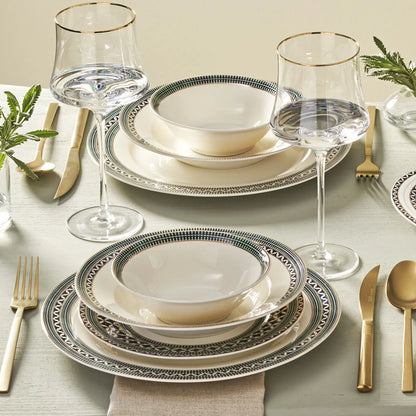 Karaca Elegance Bone Cordoba 53-Piece Dinner Set for 12 People, 153.09.01.6384