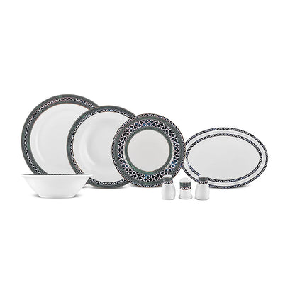 Karaca Elegance Bone Cordoba 53-Piece Dinner Set for 12 People, 153.09.01.6384