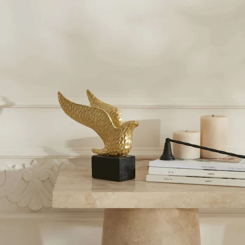 Karaca Home Amelia Gold Bird Figurine, 153.09.01.6415