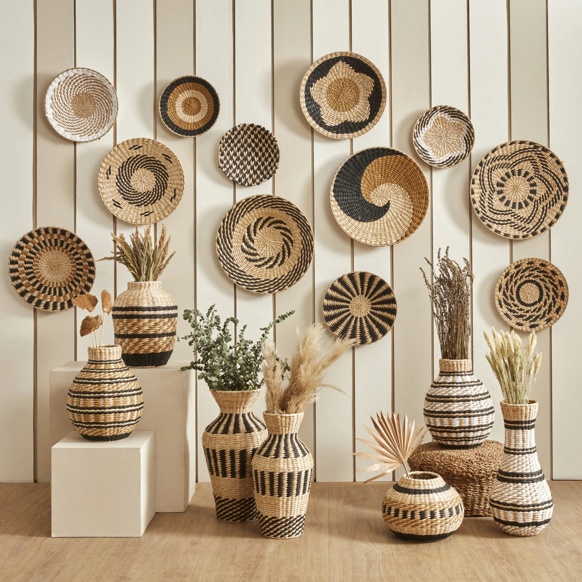 Karaca Home Silviana Bohemian Wicker Vase 31 cm, 153.09.01.6645