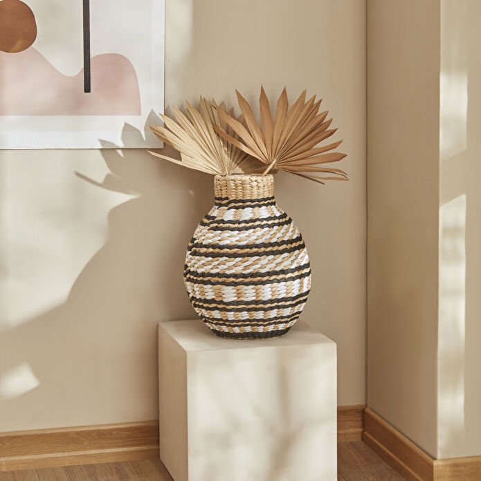 Karaca Home Silviana Bohemian Wicker Vase 31 cm, 153.09.01.6645