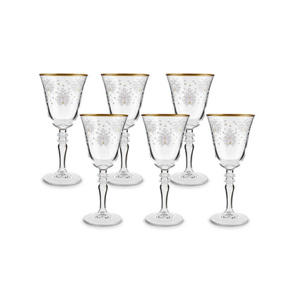 Karaca Derya 6-Piece Gold-Accent Glass Set, 153.09.01.8428