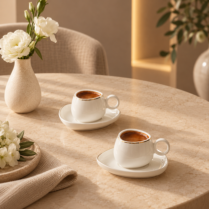 Karaca Streamline Tribe 2-Piece Coffee Cup Set – 90 ml, 8683650325048
