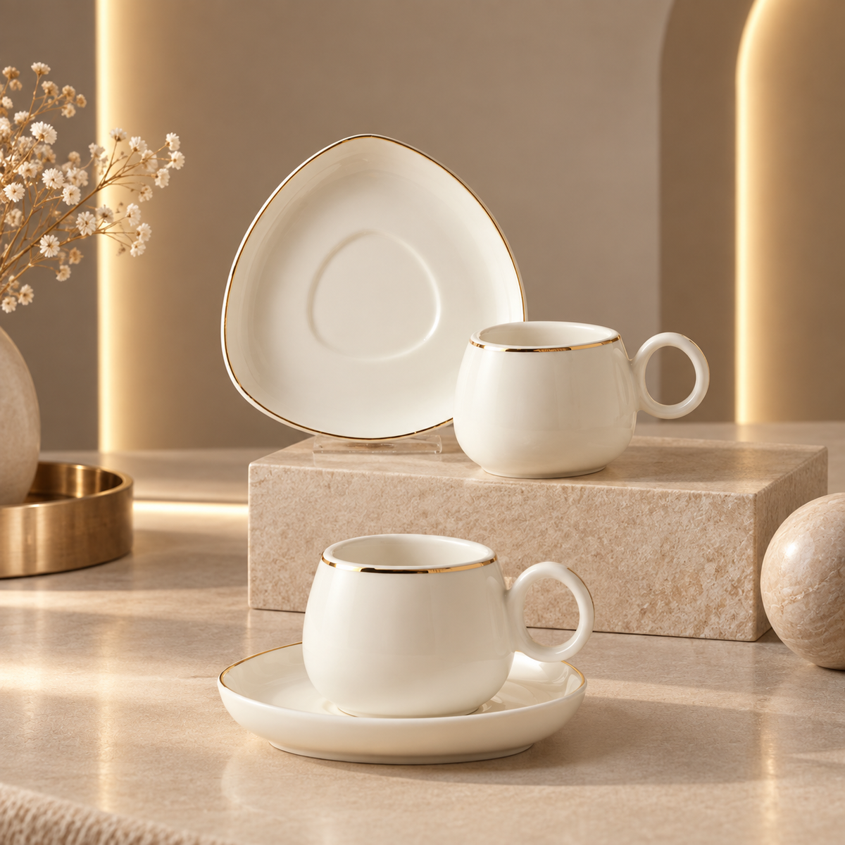 Karaca Streamline Tribe 2-Piece Coffee Cup Set – 90 ml, 8683650325048