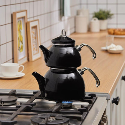 Karaca Loreto Enamel Teapot Set