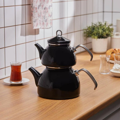 Karaca Loreto Enamel Teapot Set