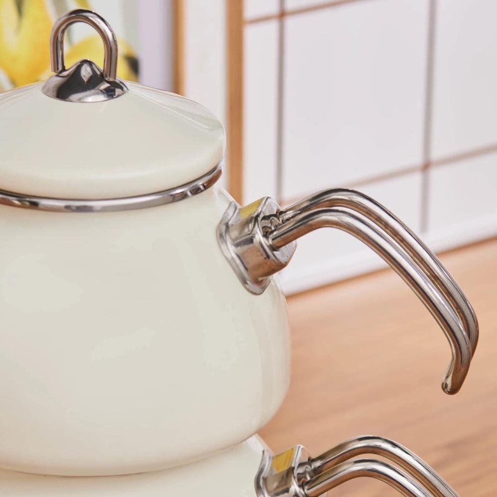 Karaca Loreto Enamel Teapot Set