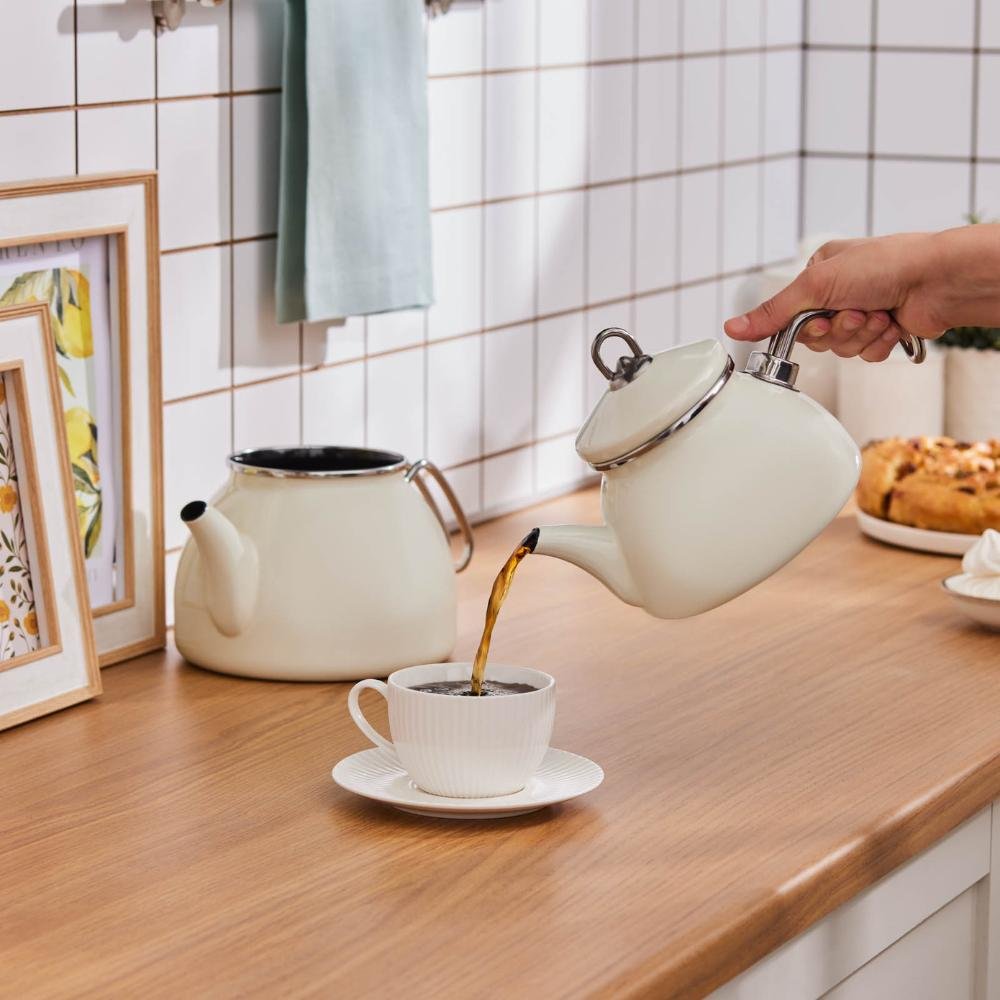 Karaca Loreto Enamel Teapot Set