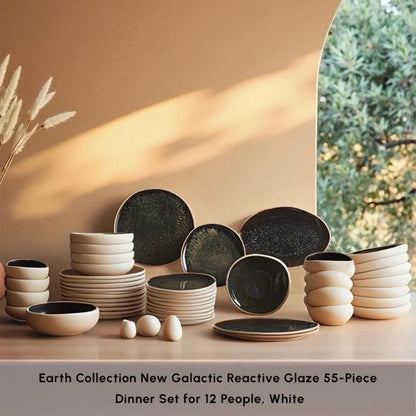 Karaca Earth Collection Galactic 55-Piece Dinner Set for 12 People