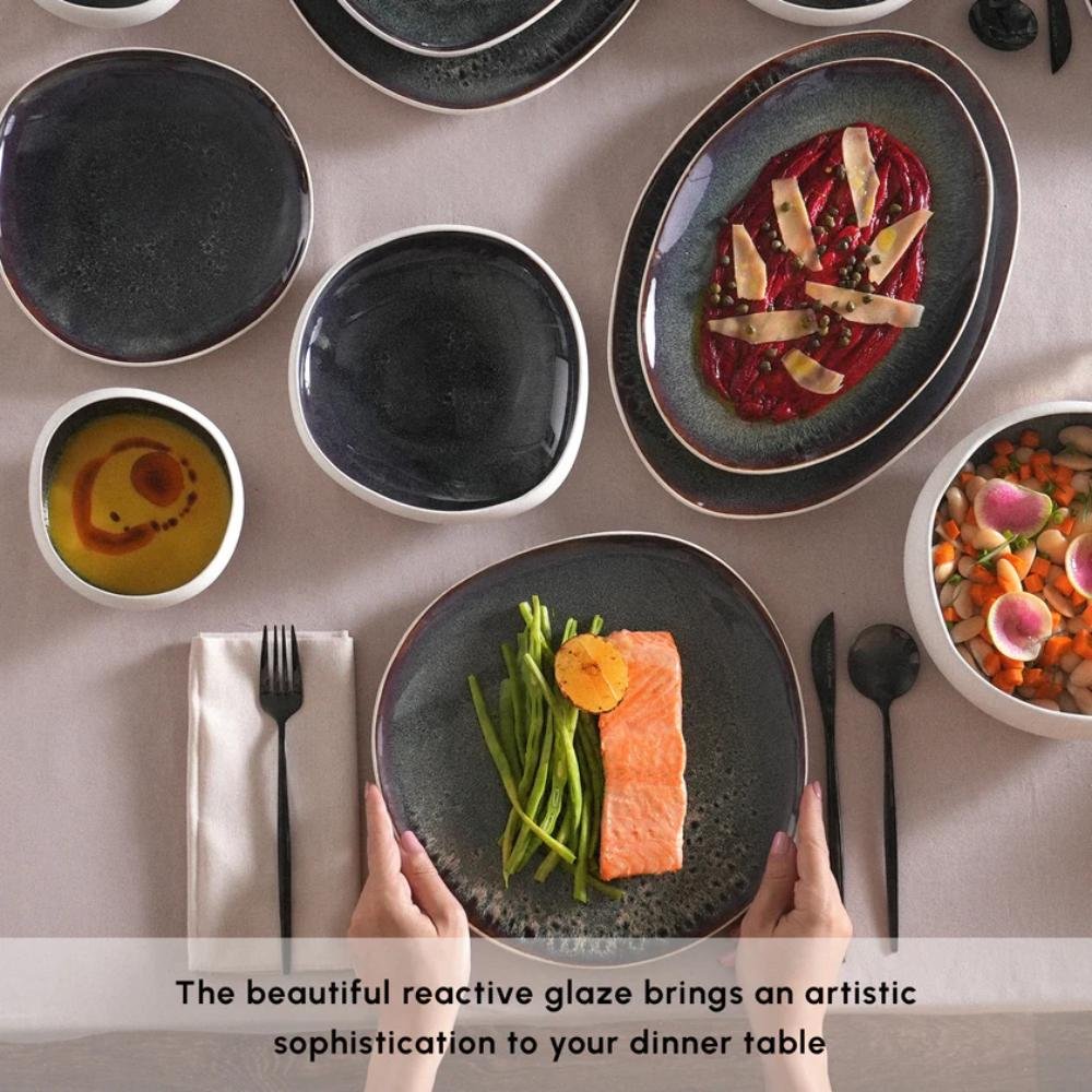 Karaca Earth Collection Galactic 55-Piece Dinner Set for 12 People