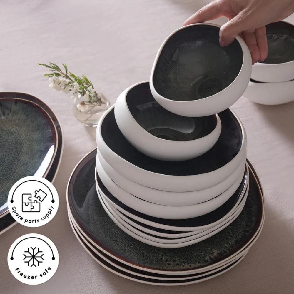 Karaca Earth Collection Galactic 55-Piece Dinner Set for 12 People