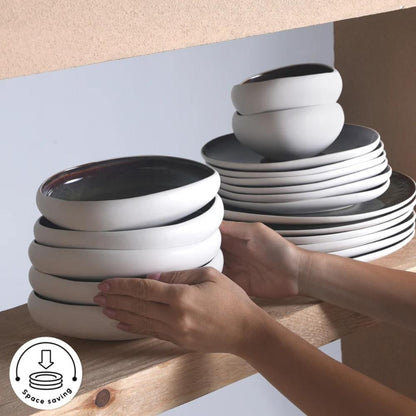 Karaca Earth Collection Galactic 55-Piece Dinner Set for 12 People