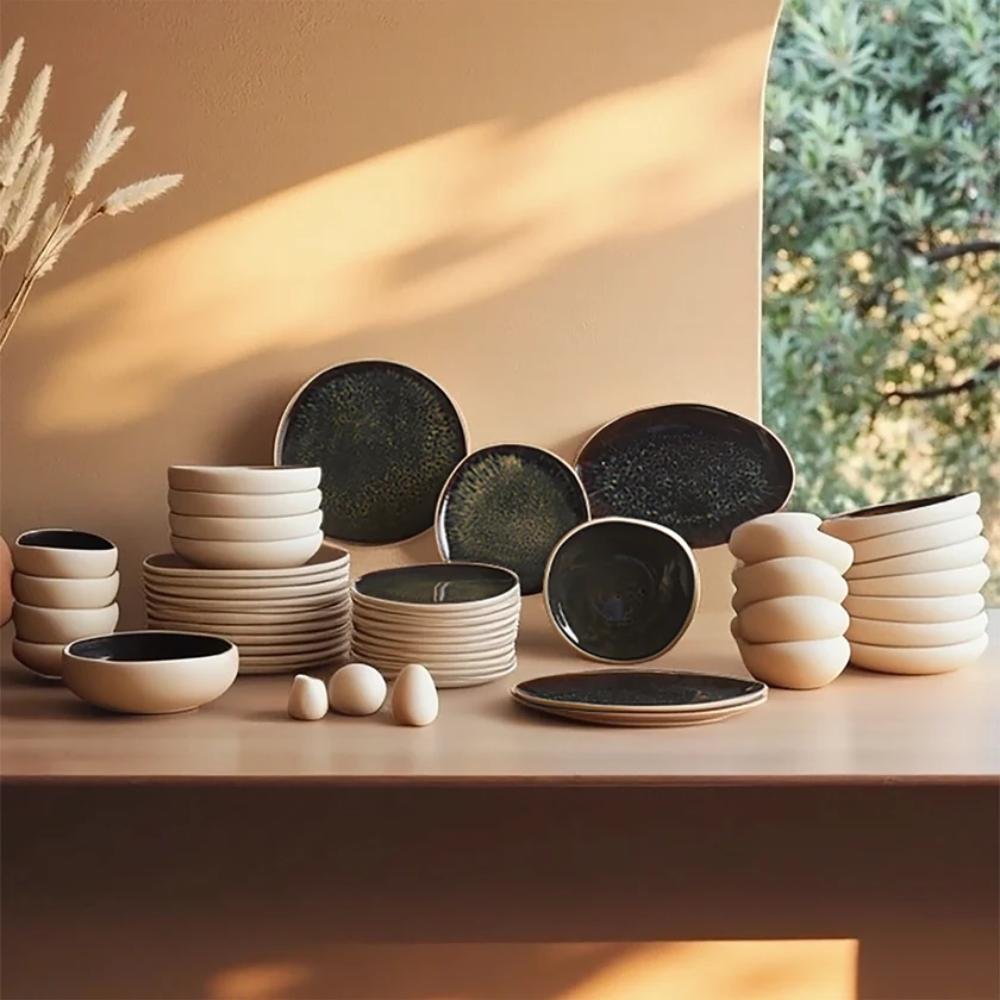 Karaca Earth Collection Galactic 55-Piece Dinner Set for 12 People