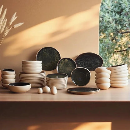 Karaca Earth Collection Galactic 55-Piece Dinner Set for 12 People