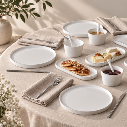 Karaca Forever Bone Bomo 22-Piece Breakfast Set for 6 People, 8683650336570