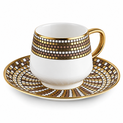 Karaca Belgin 6-Piece Coffee Cup Set 90 ml – Service for 6 People, 8683650338727