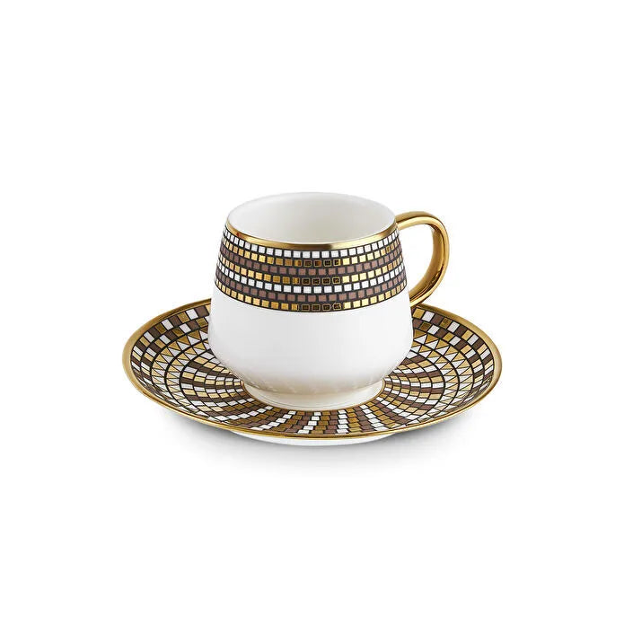 Karaca Belgin 6-Piece Coffee Cup Set 90 ml – Service for 6 People, 8683650338727