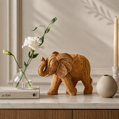 Karaca Renato Elephant Figurine - Natural Beige, 8683650340713