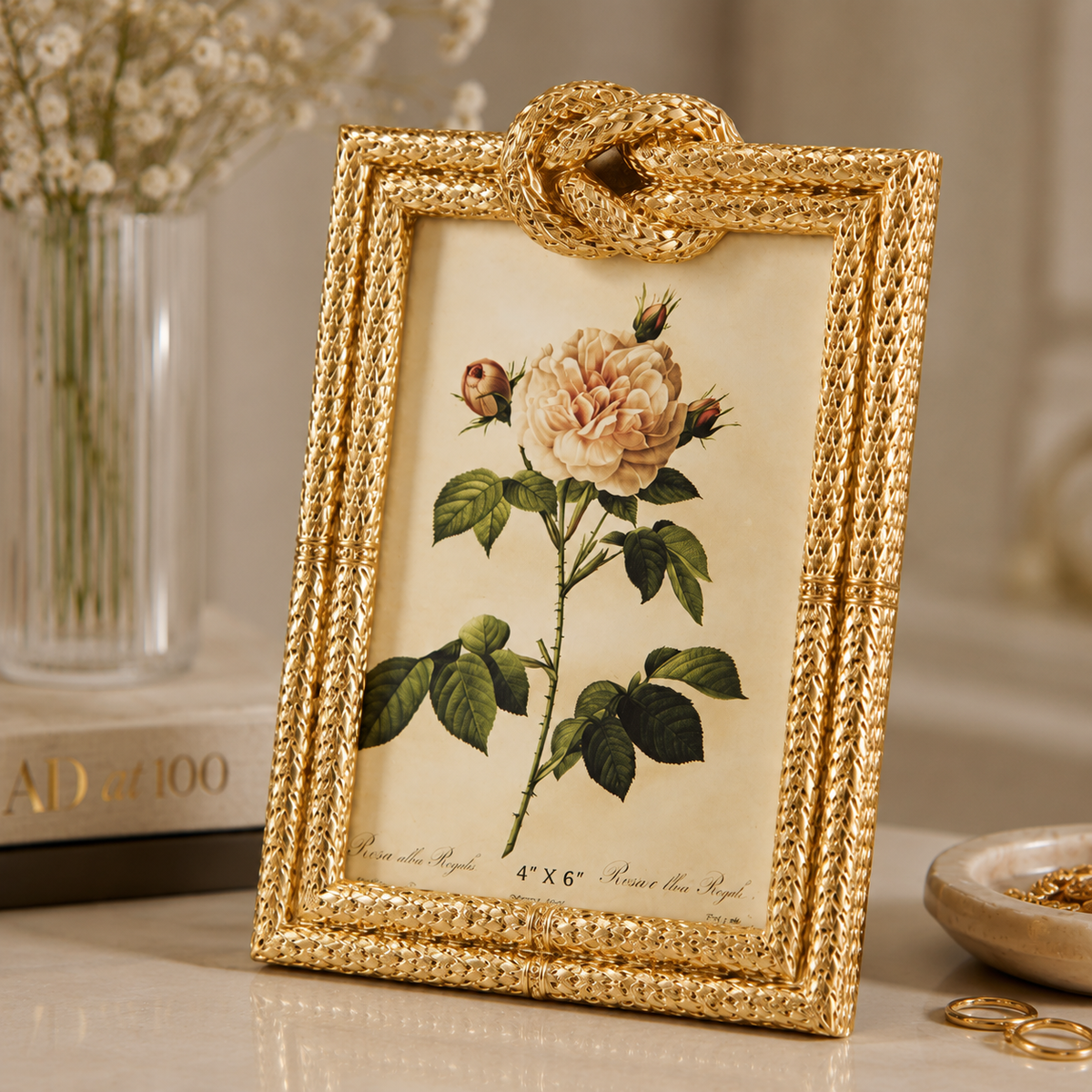Karaca Home Node Gold Photo Frame 10 x 15 cm, 8683650340805