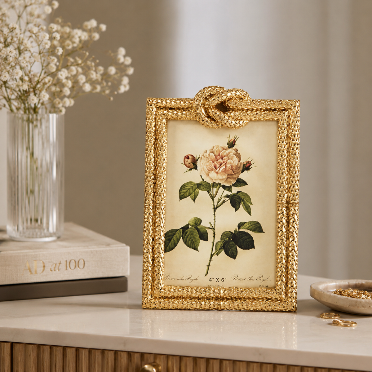 Karaca Home Node Gold Photo Frame 10 x 15 cm, 8683650340805