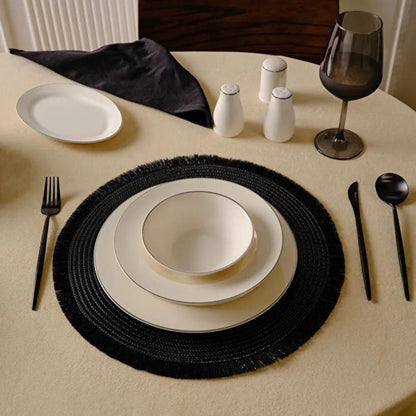 Karaca Kristina 2-Piece Black Placemat Set 38 cm, 8683650341888