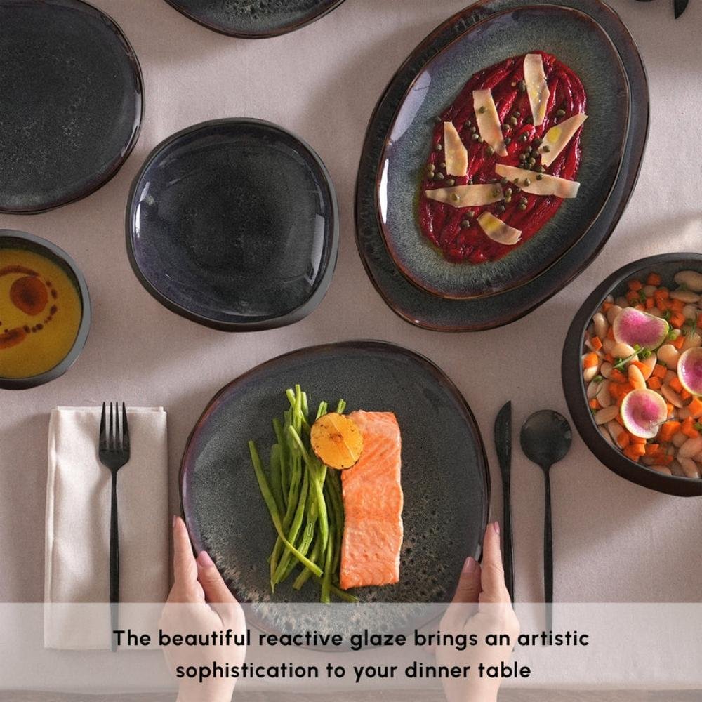 Karaca Earth Collection Galactic 55-Piece Dinner Set for 12 People