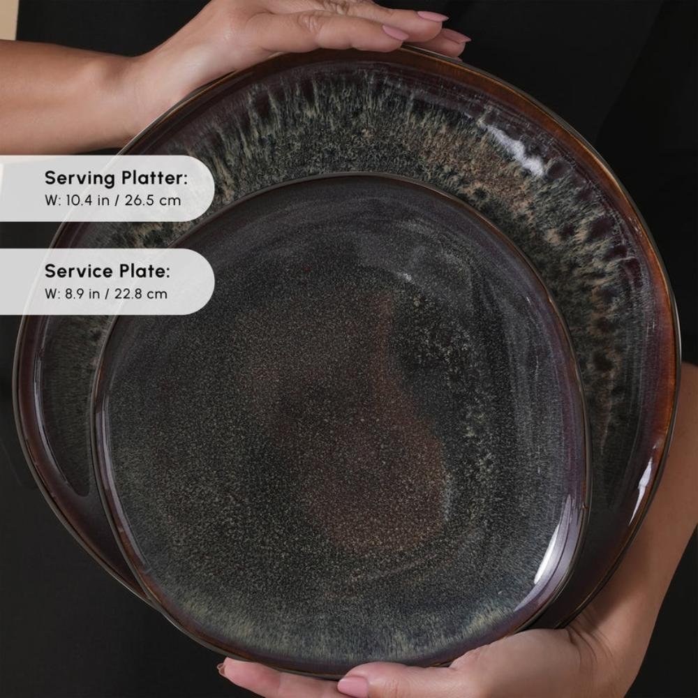 Karaca Earth Collection Galactic 55-Piece Dinner Set for 12 People