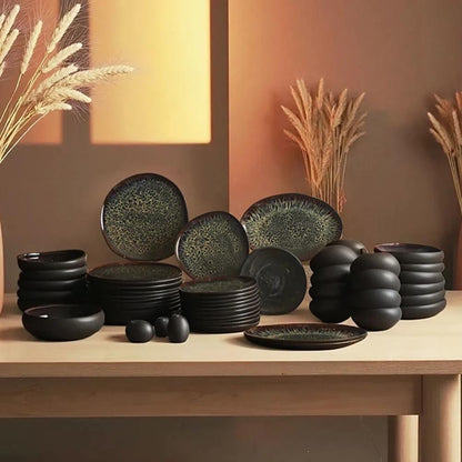 Karaca Earth Collection Galactic 55-Piece Dinner Set for 12 People