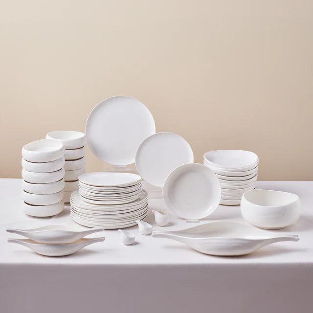 Karaca Earth Collection Clay 55-Piece Dinner Set for 12 People Red Dot Design Award-Winning Dinner Set, 8683650346579