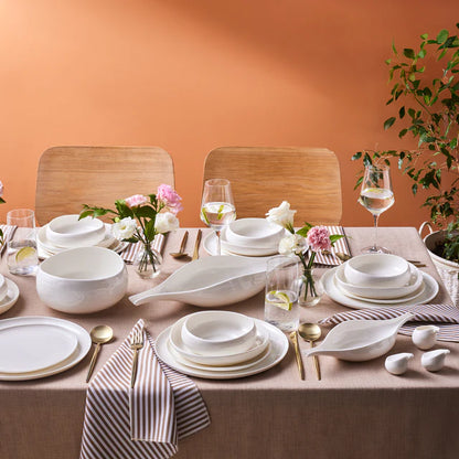 Karaca Earth Collection Clay 55-Piece Dinner Set for 12 People Red Dot Design Award-Winning Dinner Set, 8683650346579