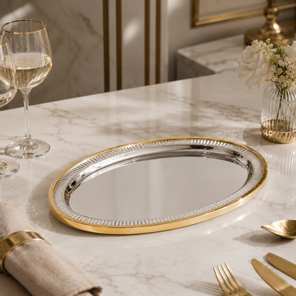 Karaca Ring Decorative Oval Tray 39 x 23 cm, 8683650362678