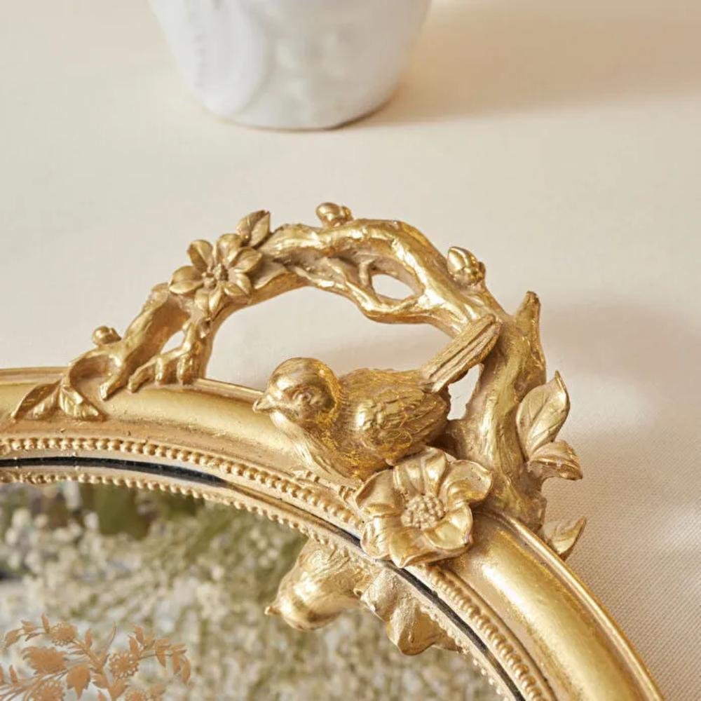 Karaca Vilma Gold Mirror Base Decorative Tray, 8683650367468