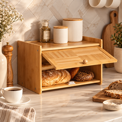 Karaca Massimo Bamboo Bread Box, 8683650374374