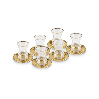 Karaca Ada Gold 18-Piece Tea Set for 6, 8683650382508