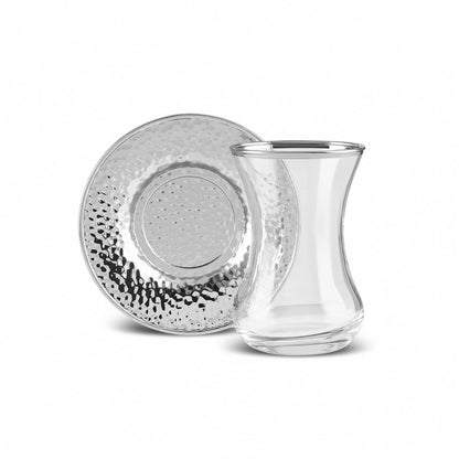 Karaca Ada Platinum 18-Piece Tea Set for 6, 8683650382515