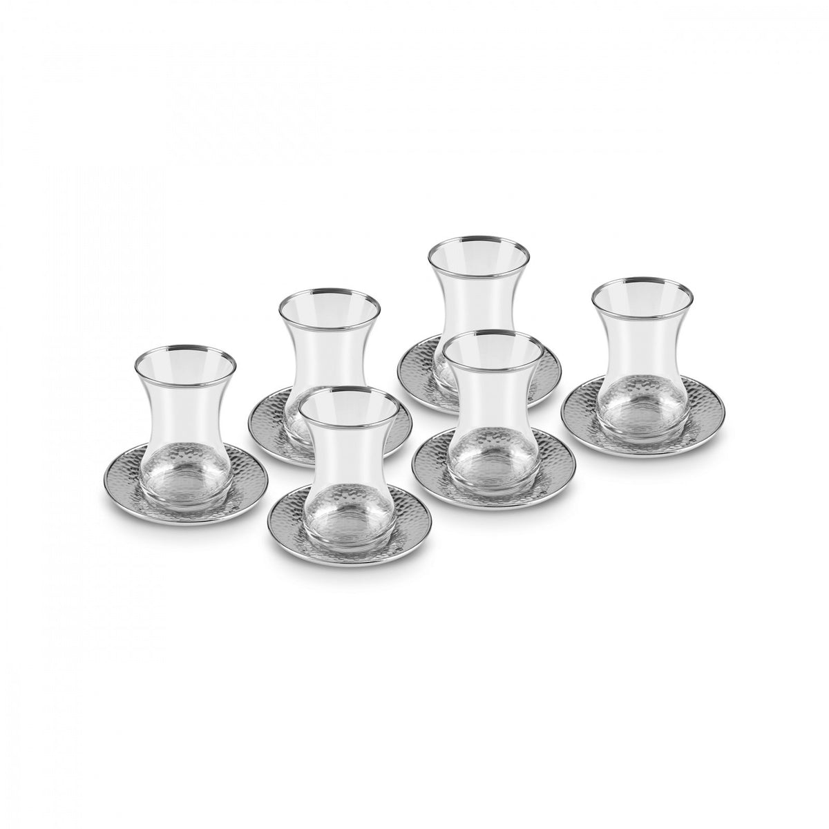 Karaca Ada Platinum 18-Piece Tea Set for 6, 8683650382515