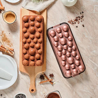 Karaca Aster Gradient Cast Iron Cake Pan - Rose Gold | Non-Stick Rectangular Bakeware, 8683650389354