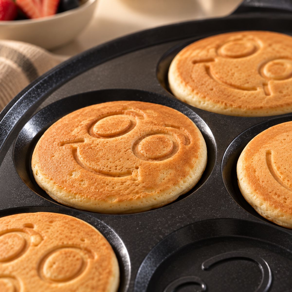 Karaca Fluffy 7-Face Non-Stick Induction Ceramic Pancake Pan 26 cm, 8683650394952