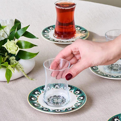Karaca Lagada 12-Piece Tea Set for 6 People, 8683650399124