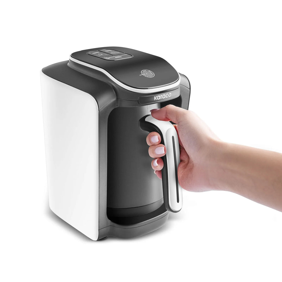 Karaca Hatır Neo-S Milk Turkish Coffee Machine – Porcelain White, 8683650438120