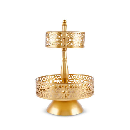 Karaca Home Sema Two-Tier Serving Tray Gold, KAR-8683650439547